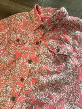 ✨ Carole Little 100% Linen Paisley Summer Jacket 2X | Coastal Lagenlook